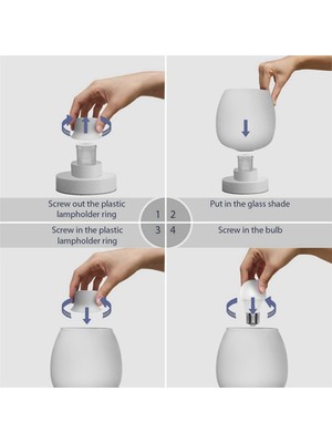 Silhouette Dokunmatik Cam Masa Işığı LED Kısılabilir Başucu USB Gece 1 Ampullü (Yurt Dışından)