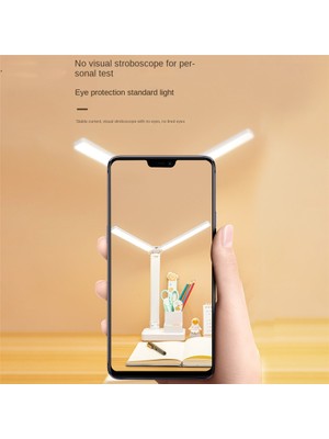 Silhouette LED Çift Masa Lambası, LED Işıklar Pille Çalışan Masa Lambası, Ev / Ofis Için USB Şarjlı Göz Koruması (Yurt Dışından)