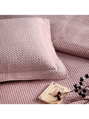 Linens Glace Pembe Çift Kişilik Yatak Örtüsü Takımı