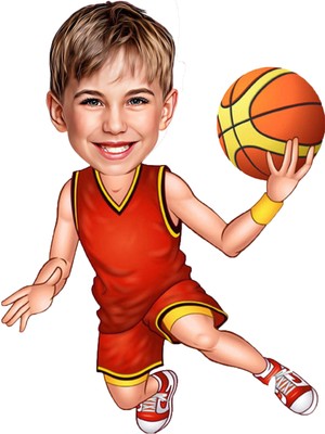 Özcan Tasarım Kişiye Özel Basketbolcu Biblosu - Karikatür Biblo 2