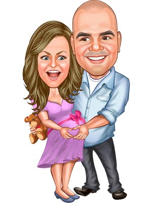 Özcan Tasarım Kişiye Özel Hamile Biblosu - Karikatür Biblo 2