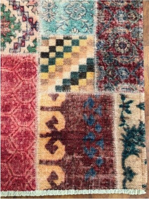 Pamuklu Anatolian Carpet Store Heybe 1405 80X150 Düz Saçak Kırmızı Figürlü