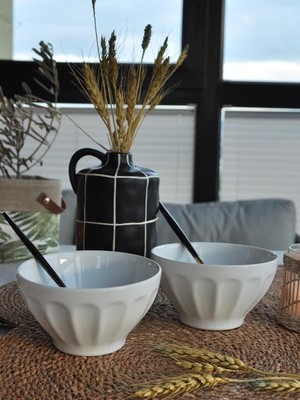 M'art Home Kase Badem Beyaz 2 Li Kase 14 cm