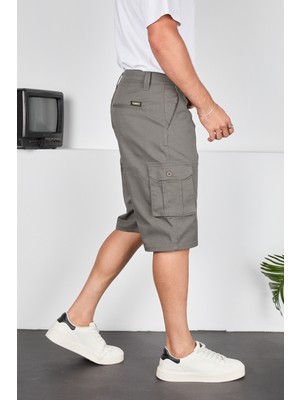 Frankess Jeans Erkek Kargo Cepli Gabardin Şort