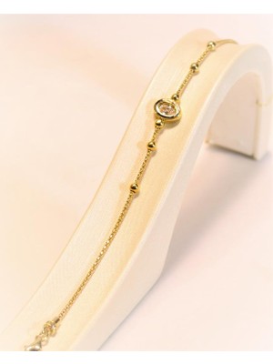 Güler Kuyumculuk Altın Taşlı Italyan Künye