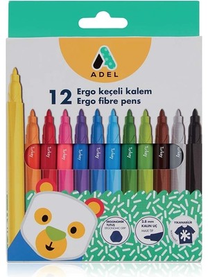 Adel Keçeli Kalem 12 Renk Ergo 2220225000