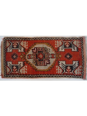 DesignEv 50X98 cm El Dokuma Küçük Boy Geleneksel Türk Kilim Canlı Renkler