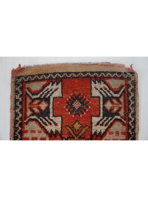 DesignEv 50X98 cm El Dokuma Küçük Boy Geleneksel Türk Kilim Canlı Renkler