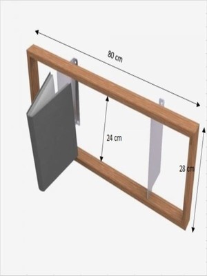 Tekno Trust Kahverengi Hayalet Elit Kitaplık, Konsept, Duvar Rafı, Kitap Düzenleyici, Kitap Tutucu 28X80