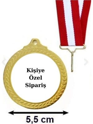 Özcan Tasarım Kişiye Özel Altın Madalya - Gold Madalya - Ödül Madalyası Hediye Seçeneği 1 Adet