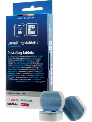 Siemens Kahve Espresso Makineleri Için Kireç Çözücü Tablet 3 Lü