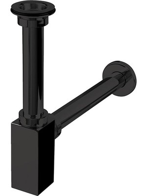 Newarc Sifon Takımları Corner Lavabo Sifonu Süzgeçli - Siyah