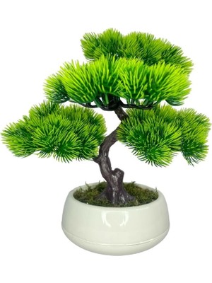 Nettenevime Bonsai Dekoratif Yapay Ağaç Yeşil Bonzai 35*30CM