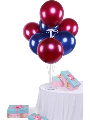 Kidspartim 7 Li Balon Demeti Bordo ve Laciver Balon
