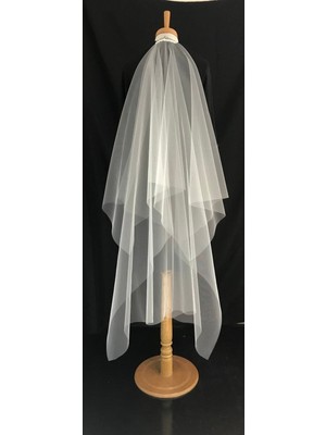 Tekno Trust Tül Kadın Kırık Beyaz Hayal Tül Taraklı 1,5 M 2 Kat Sivri Uçlu Helen Tarz Duvak Gelin Aksesuarı %10