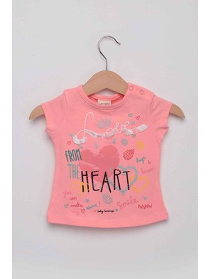 Luminoso Heart Kız Bebek Taytlı Takım | Pembe