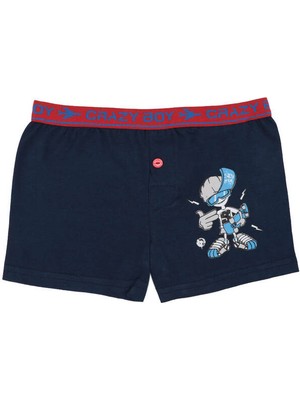 Tutku Baskılı Elastan Erkek Çocuk Boxer 253 | Lacivert