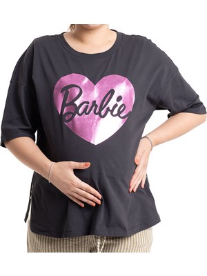 Baby Mom Barbie Hamile Kısa Kol Tshirt Anne Giyim