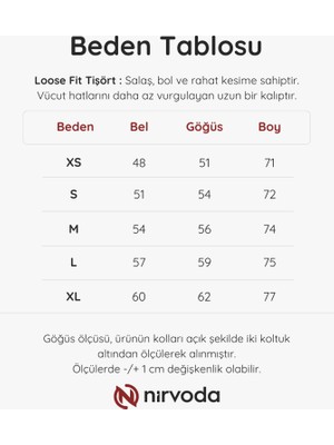 nirvoda Küçük Prens Baskılı Loose Fit Bisiklet Yaka Tişört