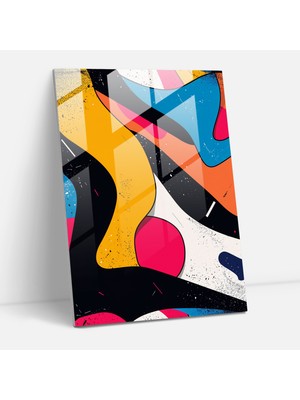 Painted Anarchy Popart Tarzı Ev Dekorasyonu - Popart, Cam Duvar Sanatı, Modern Sanat, Cam Sanatı, 30 x 45 cm