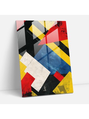 Painted Anarchy Süprematizm Duvar Dekorasyonu Cam Duvar Sanatı Cam Tablo 30 x 45 cm