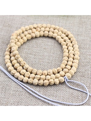 Mingming Shop 6 mm Tibet Rezhen Tapınağı Tutku Kekik Tohumu Cypre Boncuk Rudraksha Eski Bodhi Mala Kolye (Yurt Dışından)