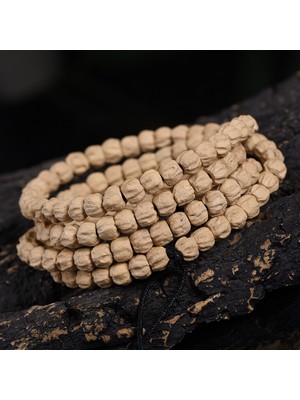 Mingming Shop 6 mm Tibet Rezhen Tapınağı Tutku Kekik Tohumu Cypre Boncuk Rudraksha Eski Bodhi Mala Kolye (Yurt Dışından)