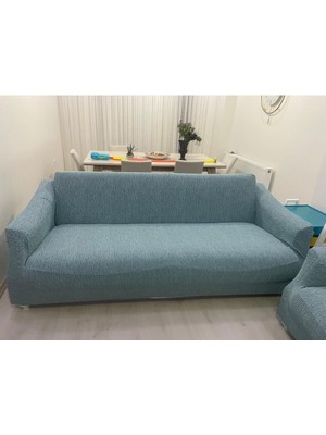 Amor Home Amorhome Mint 3-3-1-1 Lastikli Jakarlı Koltuk Örtüsü - Kanepe Örtüsü Takımı 180 x 230 Esnek, 4 Parça