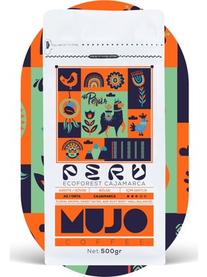 Mujo Coffee Peru Ecoforest Cajamarca Çekirdek KAHVE-500gr