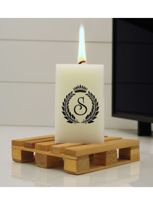 Bk Gift Kişiye Özel Harfli Dtf Dikdörtgen Blok Mum-1, Sevgiliye Hediye, Arkadaşa Hediye, Doğum Günü Hediyesi, Ev Hediyesi