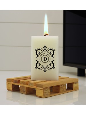 Bk Gift Kişiye Özel Isimli Dtf Dikdörtgen Blok Mum-6, Sevgiliye Hediye, Arkadaşa Hediye, Doğum Günü Hediyesi, Ev Hediyesi