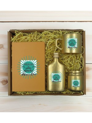 Bk Gift Kişiye Özel Isimli Dtf Best Friend Temalı Gold Defter & Kahve Fincanı & Kolonya & Mum Hediye Seti-1, Arkadaşa Hediye, Doğum Günü Hediyesi