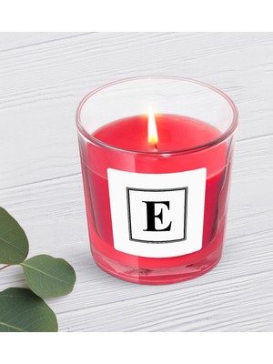 BK Kişiye Özel Harfli Cam Kasede Kokulu Mum