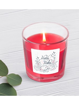 BK Kişiye Özel Cam Kasede Kokulu Mum Model 8