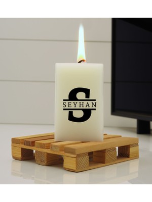 Bk Gift Kişiye Özel Isimli Dtf Dikdörtgen Blok Mum-7, Sevgiliye Hediye, Arkadaşa Hediye, Doğum Günü Hediyesi, Ev Hediyesi
