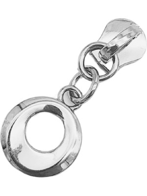 Angel Çanta Aksesuar Gümüş Renk Yuvarlak Tutmalı Fermuar Başı