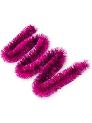 Patladı Gitti Fuşya Yılbaşı Garland Doğum Günü Simi Çam Ağacı Süsü 200 cm