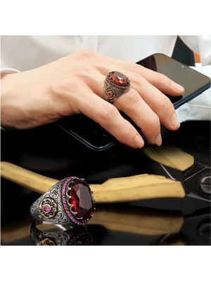 Ksr Moda Topaz Taşlı 925 Ayar Gümüş Yüzük