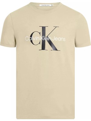 Calvin Klein Erkek Slim Monogramlı Bisiklet Yaka T-Shirt