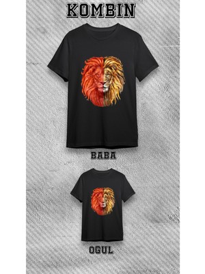 Elbiseciniz Yeleli Aslan Baskılı Tişört Unisex T-Shirt