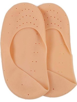 BarkoFix Pergonomik Silikon Patik Ten Rengi Topuk Çatlak Çorabı Silikon Patik Çorap Ayak Gömlek