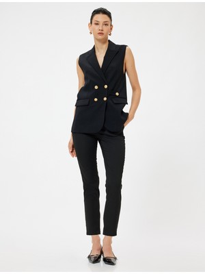 Koton Yüksek Bel Cigarette Pantolon Cepli Slim Fit