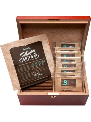 Boveda Humidor Başlangıç Kiti 84% + 72% 75-100 Puro Kapasitesi