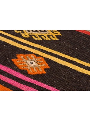 Grand Hedef Halı Multı Renk Çiçekli El Dokuma Anadolu Vintage Kilim