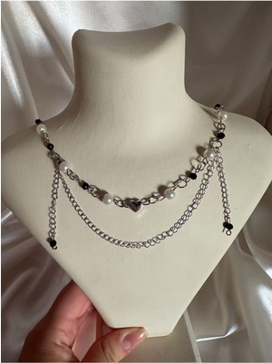 Madame Pearl Black Pearl Tasarım Kolye