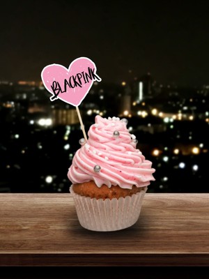 My Design Black Pink Doğum Günü Pasta Kürdanı, 12 Adet Cupcake Süsü