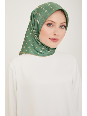 Belli Twill Ipek Eşarp - 4006-55 Yeşil