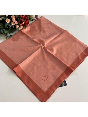 Levidor Premium Monogram Eşarp Nar Çiçeği GX0227