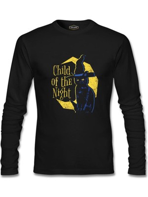 Lord T-Shirt Cadılar Bayramı - Gecelerin Çocuğu Siyah Erkek Sweatshirt