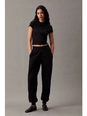 Calvin Klein Kadın Monologo Jogger Siyah Eşofman Altı